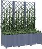 vidaXL Pflanzkübel mit Spalier Blaugrau 120x40x136 cm PP 318253 Bild 3