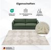 Vimoda Designteppich Kurzflor Teppich Boho 3D Hoch-Tief-Effekt, Rechteckig, Höhe: 12 mm, Teppich Wohnzimmer & Schlafzimmer Bild 3
