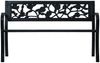 vidaXL Gartenbank 125 cm Schwarz Stahl 47942 Bild 2