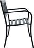 vidaXL Gartenbank 125 cm Schwarz Stahl 47942 Bild 3