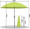 Angel Living Sonnenschirm 2,5m, Gartenschirm mit Kurbel & 45° Neigungswinkel, UV-Schutz 30+, ohne Ständer, wasserabweisender Ampelschirm für Balkon, Terrasse & Garten Bild 2