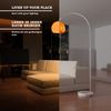 Jago® Bogenleuchte - Höhenverstellbar, 145-220 cm, 1 x E27, max. 60W / LED, Orange, für Wohnzimmer, Lounge, Bar - Bogenlampe, Stehlampe, Stehleuchte, Standleuchte, Bogenstandleuchte Bild 2