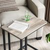 Vasagle Beistelltisch mit Rollen, Industrie-Design, Holzspanplatte/Stahl, Greige / Schwarz, 50 x 35 x 60 cm Bild 3