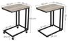 Vasagle Beistelltisch mit Rollen, Industrie-Design, Holzspanplatte/Stahl, Greige / Schwarz, 50 x 35 x 60 cm Bild 4