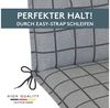 LILENO HOME Polsterauflage Niedriglehner, bequeme Sitzauflage für Gartenstühle, Stuhlkissen, (2 St, 2er Set), Gartenstuhl Auflage in Yacht-Karo Hellgrau, Sitzpolster waschbar Bild 4