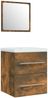 vidaXL Waschbeckenschrank mit Einbaubecken Räuchereiche Holzwerkstoff 3114168 Bild 4