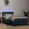 vidaXL Boxspringbett mit Matratze & LED Dunkelgrau 80x210 cm Samt 3316666 Bild 4