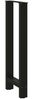 vidaXL Bartischbeine Schwarz 2 Stk. 40x(100-101) cm Stahl 4013336 Bild 4
