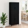 vidaXL Highboard Schwarz Eichen-Optik 69,5 x 34 x 180 cm Holzwerkstoff 3416090 Bild 4