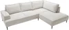 Vente-unique - GINETO Sofa StoffSamt Beige - B 195 cm x H 83 cm x L 275 cm Bild 4