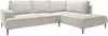 Vente-unique - GINETO Sofa StoffSamt Beige - B 195 cm x H 83 cm x L 275 cm Bild 3