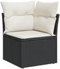 vidaXL 8-tlg. Garten-Sofagarnitur mit Kissen Schwarz Poly Rattan 3224677 Bild 4