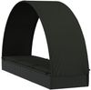 vidaXL Sonnenliege mit Runddach Schwarz 211x57x140 cm Poly Rattan 319644 Bild 4