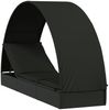vidaXL Sonnenliege mit Runddach Schwarz 211x57x140 cm Poly Rattan 319644 Bild 2