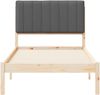 vidaXL Bettgestell mit gepolstertem Kopfteil Dunkelgrau 90 x 190 cm 878085 Bild 5