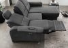 Ecksofa >Ludwigshafen< Motor-funktion, Kopfstütze, Stauraum, anthrazit - 231x113x165 (BxHxT) Bild 4