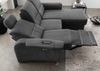 Ecksofa >Ludwigshafen< Motor-funktion, Kopfstütze, Stauraum, anthrazit - 231x113x165 (BxHxT) Bild 4