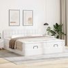 vidaXL Ottoman-Bett mit Matratzen & LEDs Weiß 180x200 cm Kunstleder 3312806 Bild 4