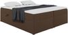 MEBLINI Boxspringbett LIONEL 180x220 cm mit Bettkasten - H4/Braun Webstoff Polsterbett - Doppelbett mit Topper & Bonellfederkern-Matratze Bild 2