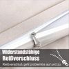 Soifox Bettwäsche Set Beige 135x200 4tlg. Mikrofaser Reißverschluss Bild 3