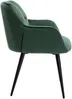 Vente-unique - PEGA Stuhl SamtStoff Grün - B 62 cm x H 78 cm x L 58,5 cm Bild 3