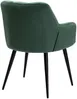 Vente-unique - PEGA Stuhl SamtStoff Grün - B 62 cm x H 78 cm x L 58,5 cm Bild 5