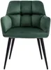 Vente-unique - PEGA Stuhl SamtStoff Grün - B 62 cm x H 78 cm x L 58,5 cm Bild 4
