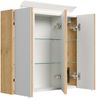 Spiegelschrank 70cm inkl. Design LED-Lampe und Glasböden eiche gold : Eiche Gold Bild 3