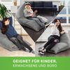 Green Bean® Sitzsack "Triangle" 150x100x100cm mit 220 Liter EPS-Perlen Füllung - Kuschelig Weich Waschbar - Grau Bild 2