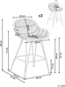 Set mit 2 Barstühlen TERRELL Rattan Schwarz Bild 2