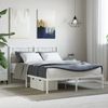 Doppelbett, Bettgestell Modernen mit Kopfteil Metall Weiß 140x190 cm d686e Bild 2