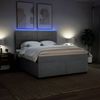 vidaXL Boxspringbett mit Matratze Hellgrau 180x200 cm Stoff 3292867 Bild 5