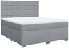 vidaXL Boxspringbett mit Matratze Hellgrau 180x200 cm Stoff 3292867 Bild 3