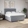 vidaXL Boxspringbett mit Matratze Hellgrau 180x200 cm Stoff 3292867 Bild 4
