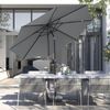 Sekey Sonnenschirm ø 200/270/300 cm Gartenschirm Rund, Marktschirm Knickbar, mit Kurbel, LxB: 300x300 cm, sonnenschirm 300cm, Neigungswinkel, für Balkon Garten, UV 50+ Bild 2