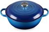 LE CREUSET Bräter Stew Pot Signature rund azure 26cm, Emailliertes Gusseisen Bild 3