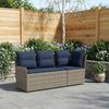 vidaXL Gartenarmsessel mit Ecksofa 2 Stück Grau und Marineblau 42025374 Bild 3