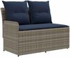 vidaXL Gartenarmsessel mit Ecksofa 2 Stück Grau und Marineblau 42025374 Bild 5