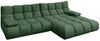 KAWOLA Sofa VIVIEN Ecksofa Velvet smaragd Longchair rechts 85 x 178 x 290 cm Bild 3