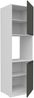 Küchen Hochschrank 60 cm Küche ARIA Graphite ultra matt + Weiss matt, hochwertige Fronten mit Anti Fingerprint Beschichtung, Soft-Close Küchenzeile Küchenblock Bild 3