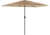 Sonnenschirm, Terrassenschirm mit LED und Stahlmast Braun 300x200x250 cm Bild 4