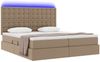 vidaXL Bett mit Stauraum und LED Cappuccino 180 x 200 cm Kunstleder 3372816 Bild 3