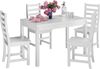 Stilvolle Essgruppe mit Tisch und 4 Stühle in Kiefer Massivholz waschweiß 90.70-51 C W-Set 21 Bild 2