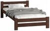 Home Collective Holzbett aus Massivholz Kiefer, mit abgeschrägten Kanten & verstärkter Mitte (Bettgestell, Einzelbett, Naturholz Stabil & Langlebig), 205x102x58.5 cm, Walnuss Bild 2