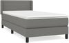 vidaXL Boxspringbett mit Matratze Dunkelgrau 90x200 cm Stoff 3129522 Bild 2