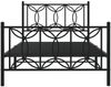 vidaXL Bettgestell mit Kopf- und Fußteil Metall Schwarz 100x200 cm 376141 Bild 4