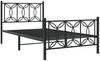 vidaXL Bettgestell mit Kopf- und Fußteil Metall Schwarz 100x200 cm 376141 Bild 3