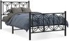 vidaXL Bettgestell mit Kopf- und Fußteil Metall Schwarz 100x200 cm 376141 Bild 2