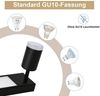 Nettlife Deckenstrahler 1/2/3/4 Flammig GU10 Modern Schwarze Deckenlampe Schwenkbar 350°, LED wechselbar, Warmweiß, Schwenkbar Flurlampe Metall für Schlafzimmer Küche Büro Bild 4