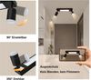 Nettlife Deckenstrahler 1/2/3/4 Flammig GU10 Modern Schwarze Deckenlampe Schwenkbar 350°, LED wechselbar, Warmweiß, Schwenkbar Flurlampe Metall für Schlafzimmer Küche Büro Bild 3